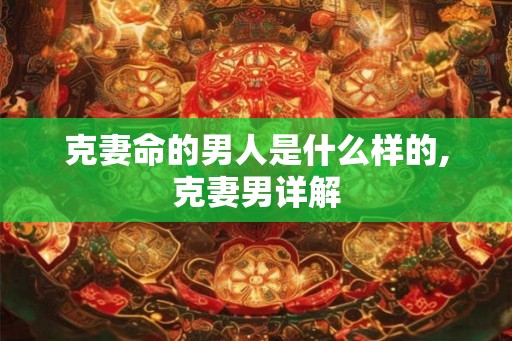 克妻命的男人是什么样的,克妻男详解