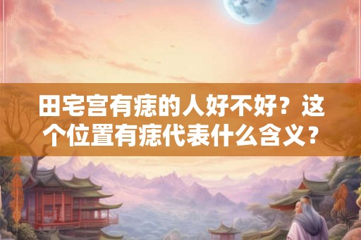 田宅宫有痣的人好不好？这个位置有痣代表什么含义？