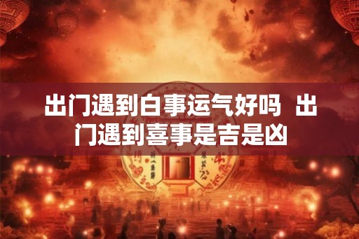 出门遇到白事运气好吗  出门遇到喜事是吉是凶