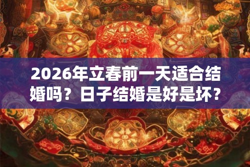 2026年立春前一天适合结婚吗？日子结婚是好是坏？