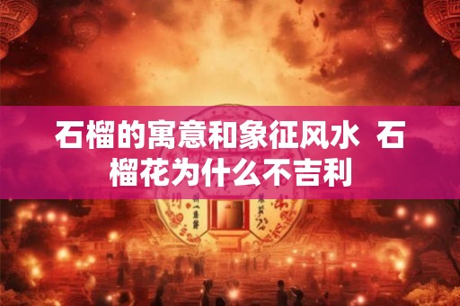 石榴的寓意和象征风水  石榴花为什么不吉利