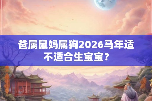 爸属鼠妈属狗2026马年适不适合生宝宝？