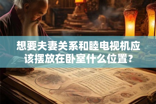 想要夫妻关系和睦电视机应该摆放在卧室什么位置? 想要夫妻关系和睦电视机应该摆放在卧室什么位置?