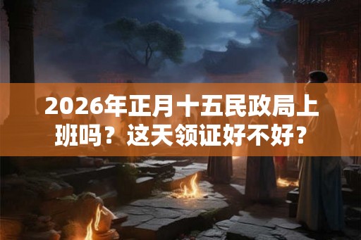 2026年正月十五民政局上班吗？这天领证好不好？