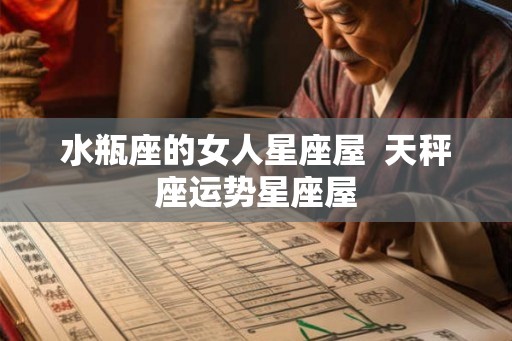 水瓶座的女人星座屋  天秤座运势星座屋