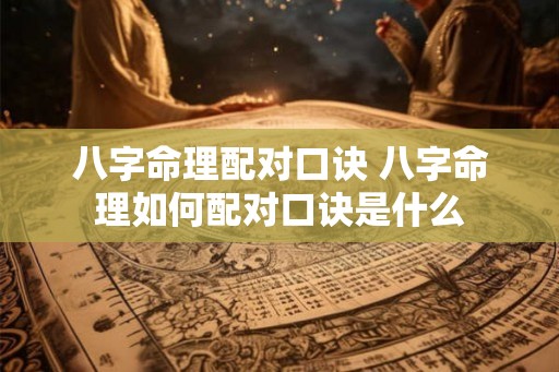 八字命理配对口诀 八字命理如何配对口诀是什么 八字命理配对口诀 八字命理如何配对口诀是什么