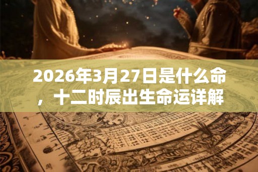 2026年3月27日是什么命，十二时辰出生命运详解