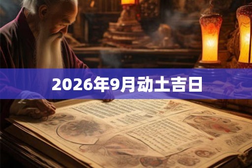 2026年9月动土吉日