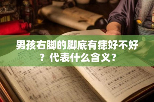 男孩右脚的脚底有痣好不好?代表什么含义? 男孩右脚的脚底有痣好不好?代表什么含义?