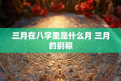 三月在八字里是什么月 三月的别称
