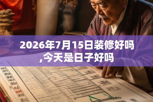 2026年7月15日装修好吗,今天是日子好吗