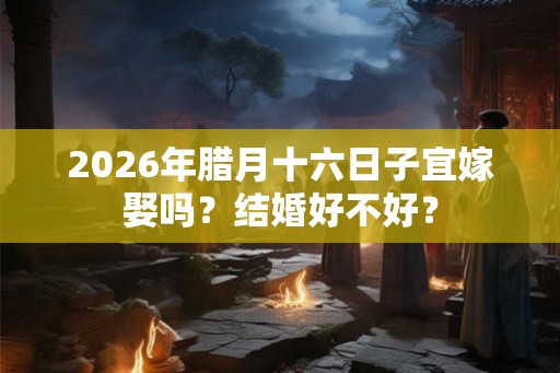 2026年腊月十六日子宜嫁娶吗?结婚好不好? 2026年腊月十六日子宜嫁娶吗?结婚好不好?