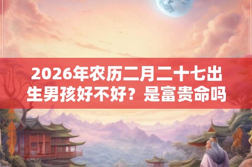 2026年农历二月二十七出生男孩好不好？是富贵命吗？