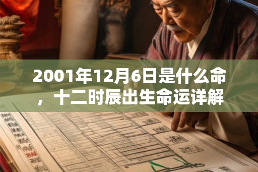 2001年12月6日是什么命，十二时辰出生命运详解