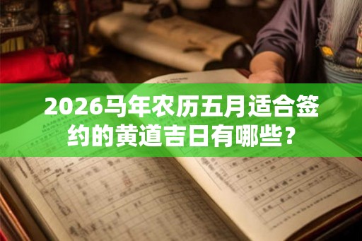 2026马年农历五月适合签约的黄道吉日有哪些？