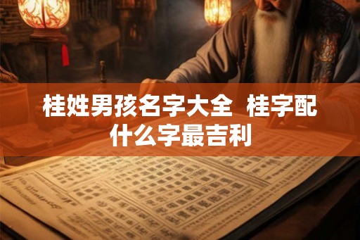 桂姓男孩名字大全  桂字配什么字最吉利