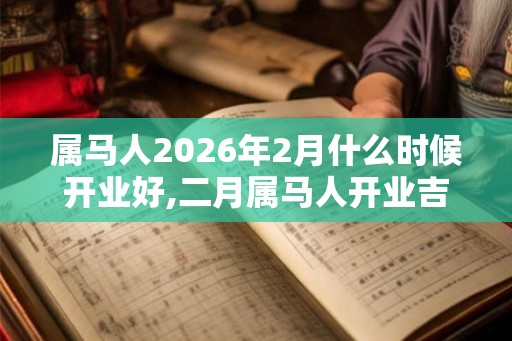 属马人2026年2月什么时候开业好,二月属马人开业吉日 属马人2026年2月什么时候开业好,二月属马人开业吉日