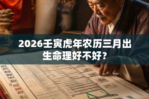 2026壬寅虎年农历三月出生命理好不好？