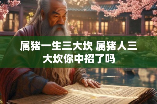 属猪一生三大坎 属猪人三大坎你中招了吗