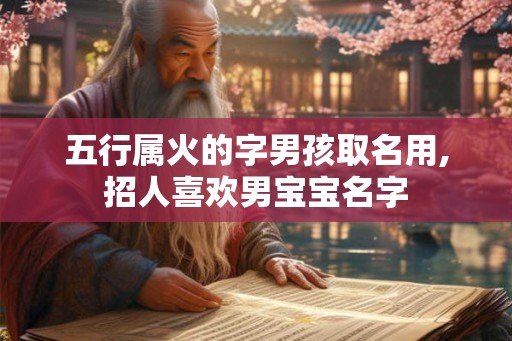 五行属火的字男孩取名用,招人喜欢男宝宝名字