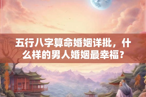 五行八字算命婚姻详批,什么样的男人婚姻最幸福? 五行八字算命婚姻详批,什么样的男人婚姻最幸福?
