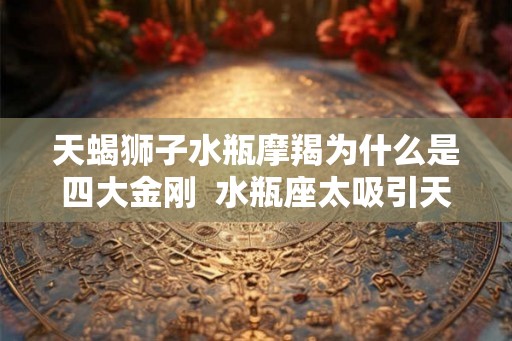天蝎狮子水瓶摩羯为什么是四大金刚  水瓶座太吸引天蝎了