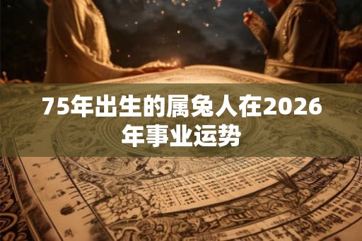 75年出生的属兔人在2026年事业运势