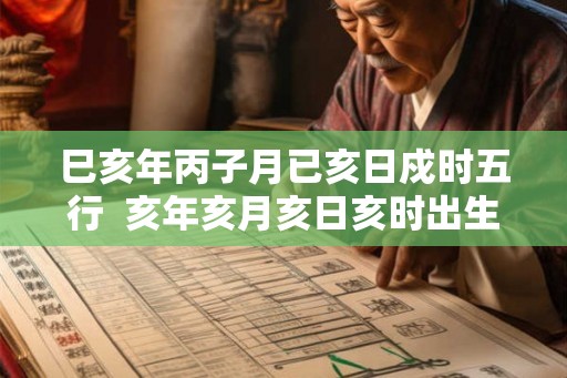 巳亥年丙子月已亥日戍时五行  亥年亥月亥日亥时出生的命格