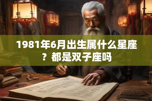 1981年6月出生属什么星座?都是双子座吗 1981年6月出生属什么星座?都是双子座吗