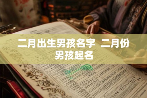 二月出生男孩名字  二月份男孩起名