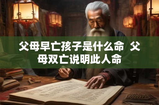 父母早亡孩子是什么命 父母双亡说明此人命 父母早亡孩子是什么命 父母双亡说明此人命