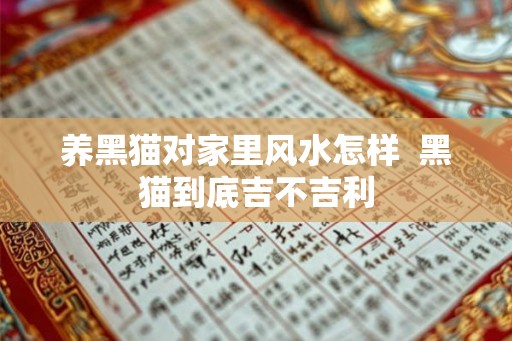 养黑猫对家里风水怎样  黑猫到底吉不吉利