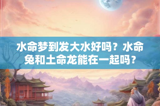 水命梦到发大水好吗？水命兔和土命龙能在一起吗？