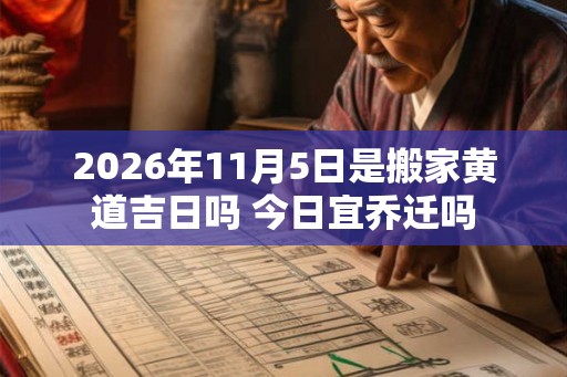 2026年11月5日是搬家黄道吉日吗 今日宜乔迁吗