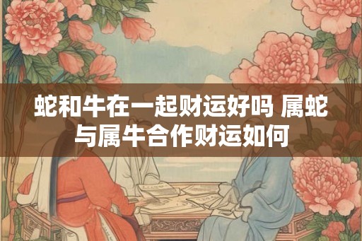 蛇和牛在一起财运好吗 属蛇与属牛合作财运如何