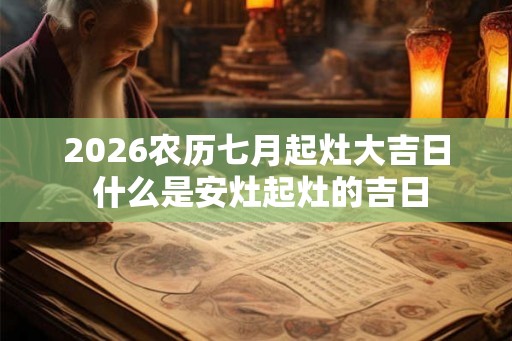 2026农历七月起灶大吉日 什么是安灶起灶的吉日