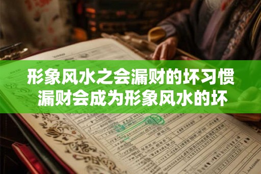 形象风水之会漏财的坏习惯 漏财会成为形象风水的坏习惯 形象风水之会漏财的坏习惯 漏财会成为形象风水的坏习惯