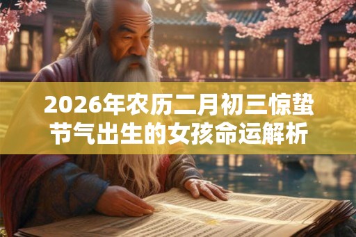 2026年农历二月初三惊蛰节气出生的女孩命运解析