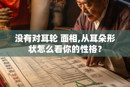 没有对耳轮 面相,从耳朵形状怎么看你的性格？
