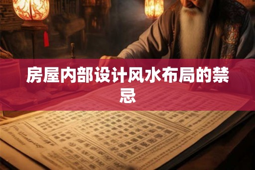 房屋内部设计风水布局的禁忌