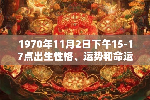 1970年11月2日下午15-17点出生性格、运势和命运