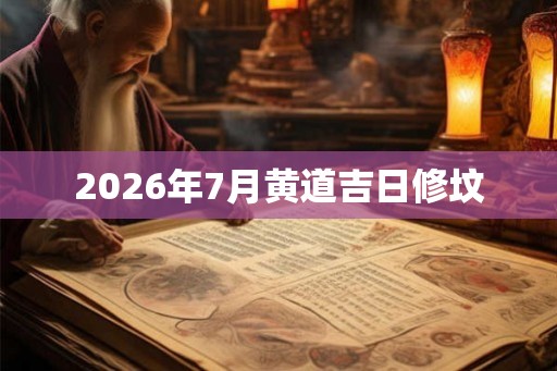 2026年7月黄道吉日修坟