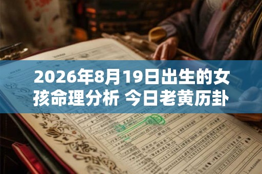 2026年8月19日出生的女孩命理分析 今日老黄历卦象怎么样？