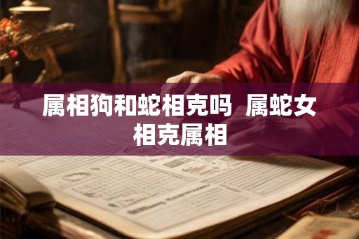 属相狗和蛇相克吗  属蛇女相克属相