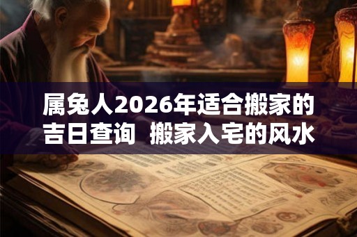 属兔人2026年适合搬家的吉日查询 搬家入宅的风水 属兔人2026年适合搬家的吉日查询 搬家入宅的风水
