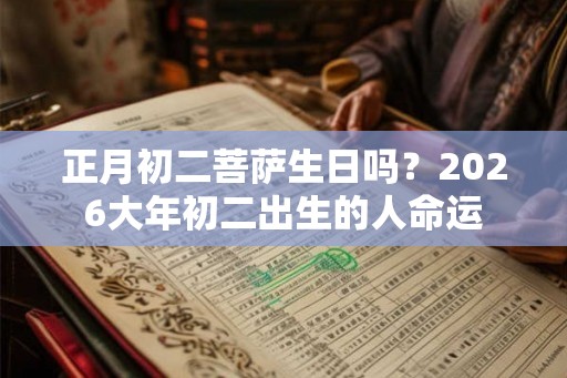 正月初二菩萨生日吗？2026大年初二出生的人命运