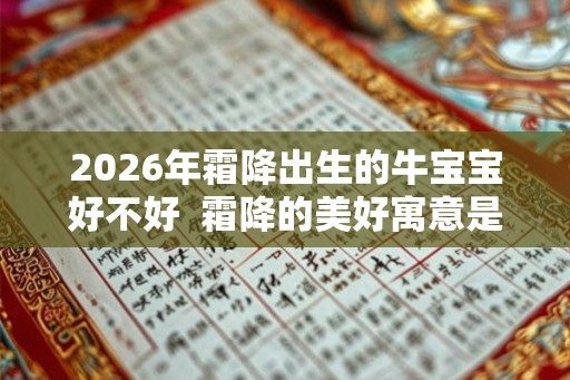 2026年霜降出生的牛宝宝好不好 霜降的美好寓意是什么意思 2026年霜降出生的牛宝宝好不好 霜降的美好寓意是什么意思