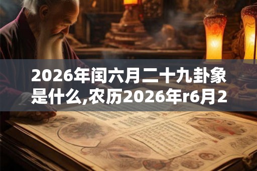 2026年闰六月二十九卦象是什么,农历2026年r6月29日卦象
