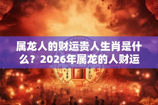 属龙人的财运贵人生肖是什么？2026年属龙的人财运好吗？