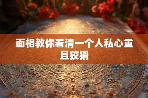 面相教你看清一个人私心重且狡猾